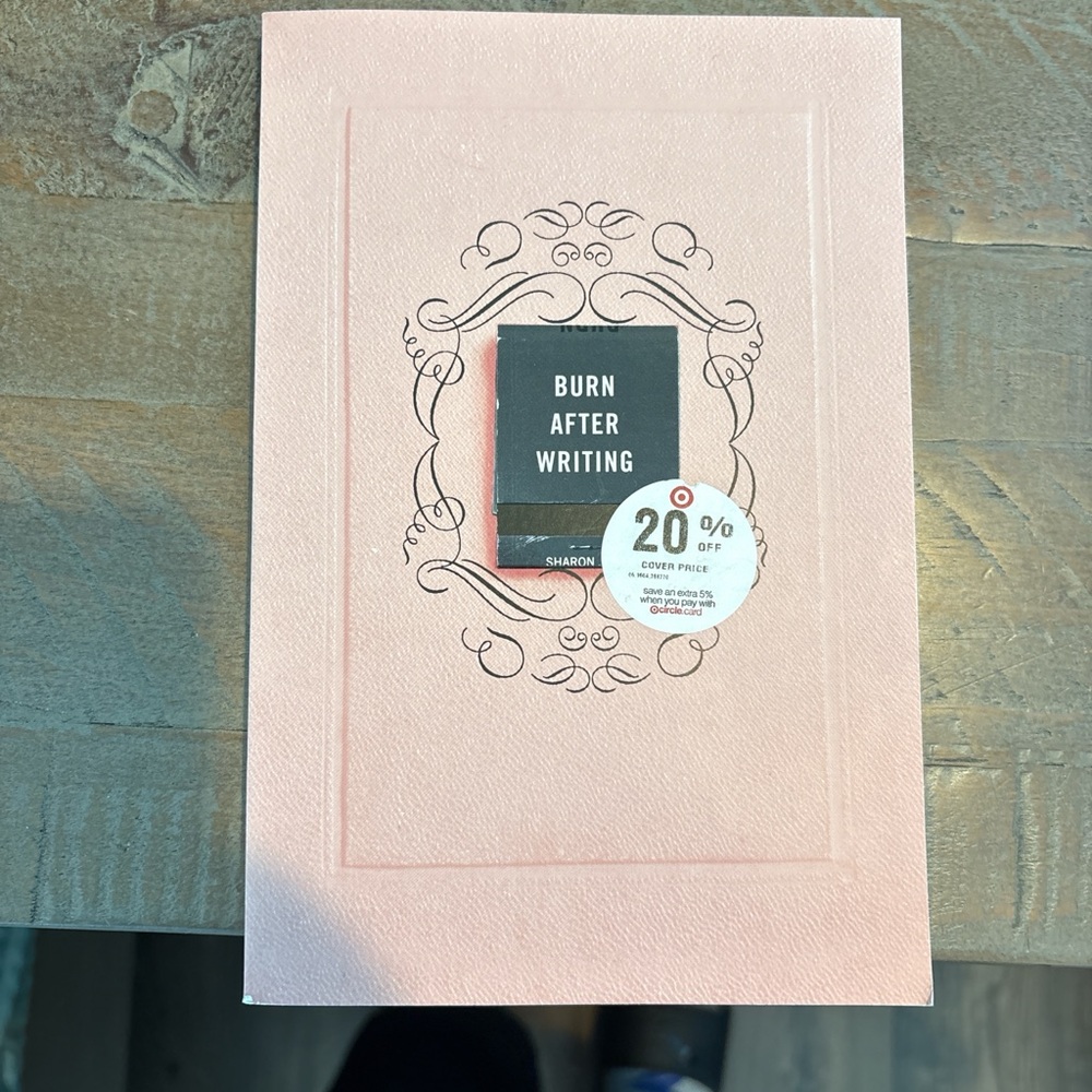Pink 'Burn After Writing' Journal